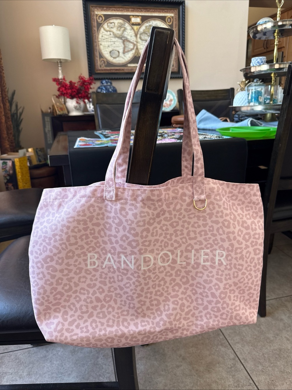 Bandolier Pink Leopard-Print Tote